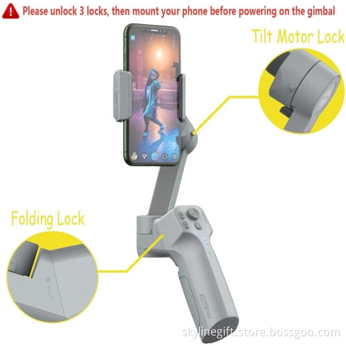 3-Axis Handheld Gimbal Stabilizer Selfie Stick for Smartphone Galaxy Moza Mini MX